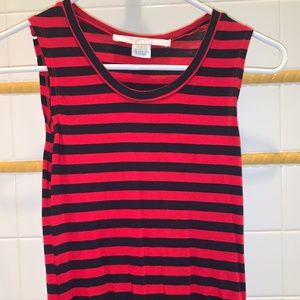 French Connection Red & Black Striped Summer Dress